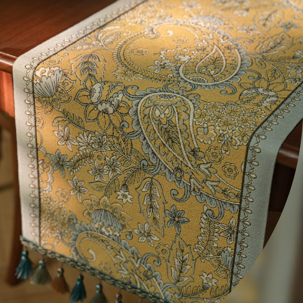 Sunlit Paisley Tassel Runner