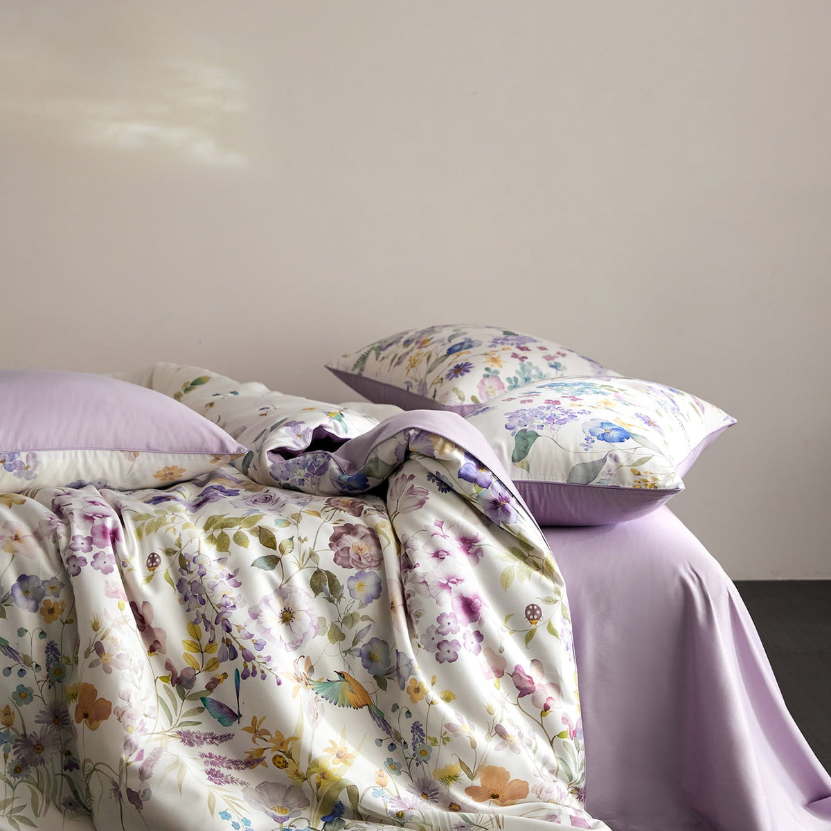 Lunaria Floral Garden Egyptian Cotton Bedding Set