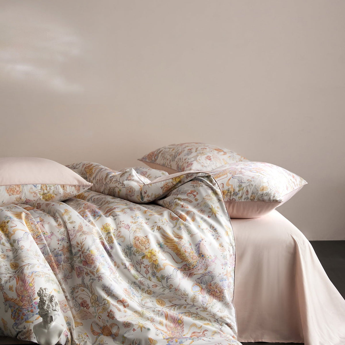 Celestine Unicorn Botanical Egyptian Cotton Bedding Set