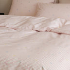 Pink Checker Bow Bedding Set