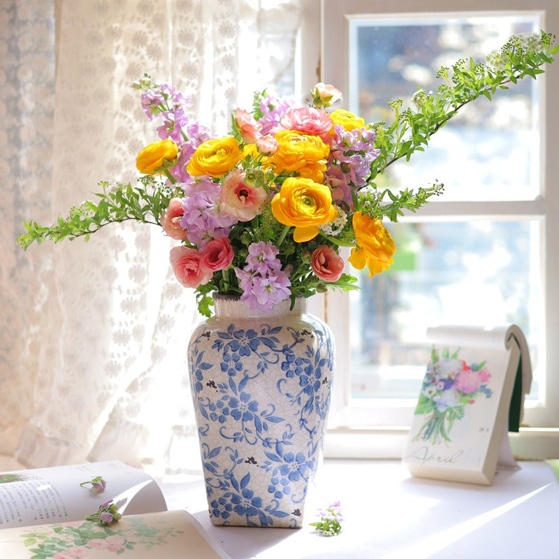 Blue Countryside Ceramic Vase