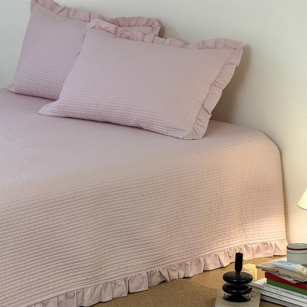 Soft Cream Summer Quilted Blanket