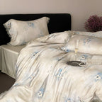Azure Butterfly Garden Bedding Set