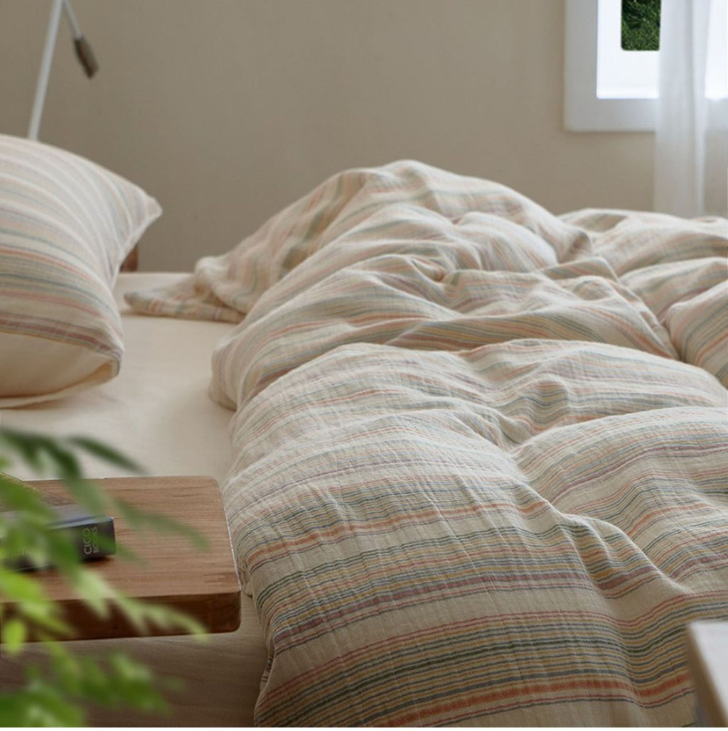 Rainbow Stripe Bedding Set