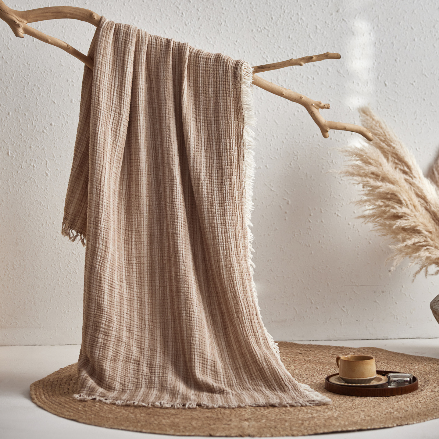 Woven Stripe Throw Blanket