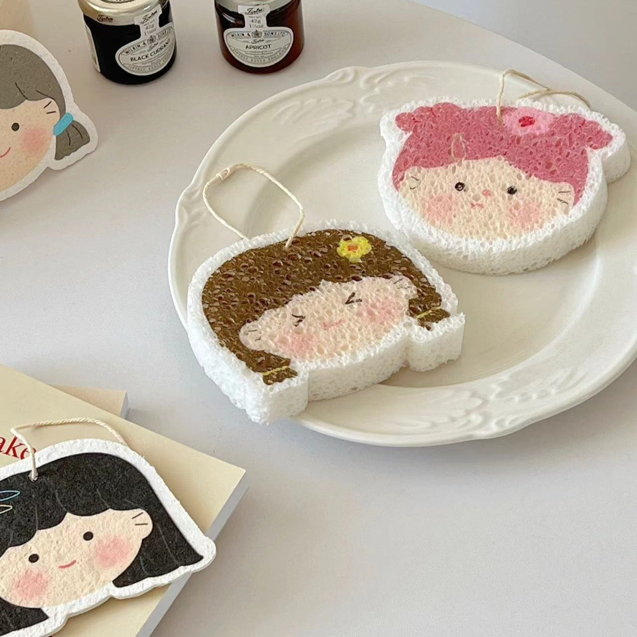 Cutie Girl Dish Sponge Set