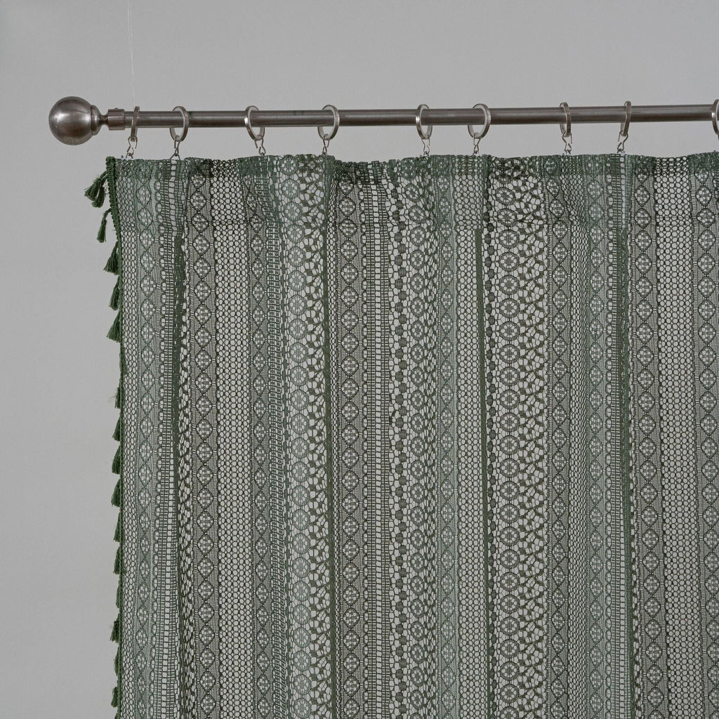 Soft Glow Lace & Fringe Curtain