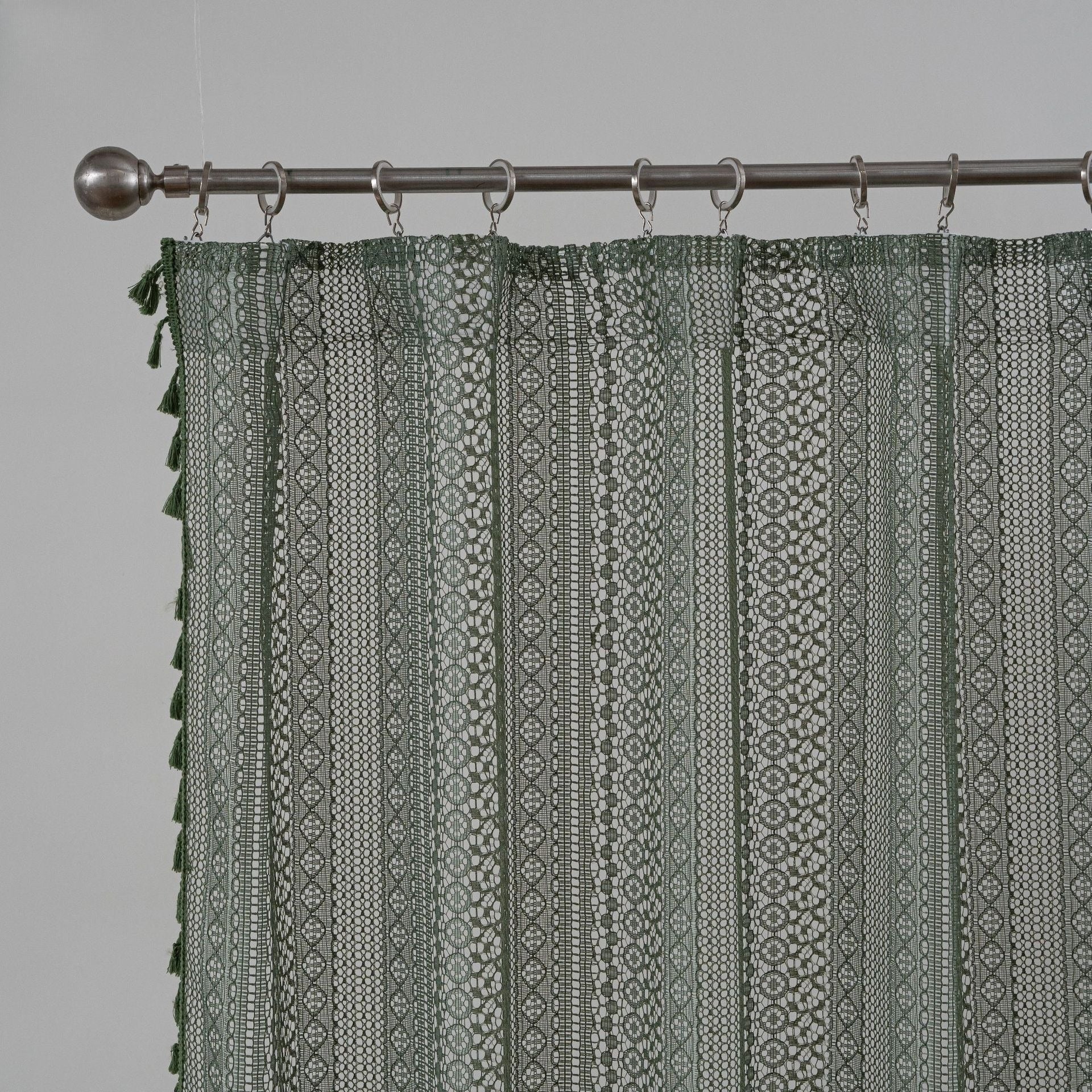 Soft Glow Lace & Fringe Curtain