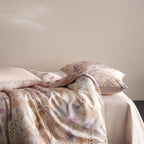 Lysora Blush Meadow Floral Egyptian Cotton Bedding Set