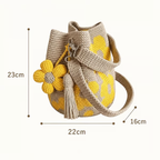 🏆🧵🌸Handmade Crochet Flower Tote 🌼✨
