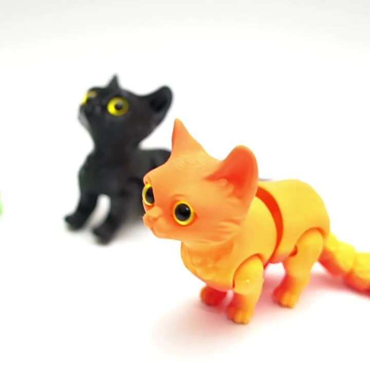 3D printed cute kitten