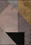Chicago Dark Grey - Gold Rug