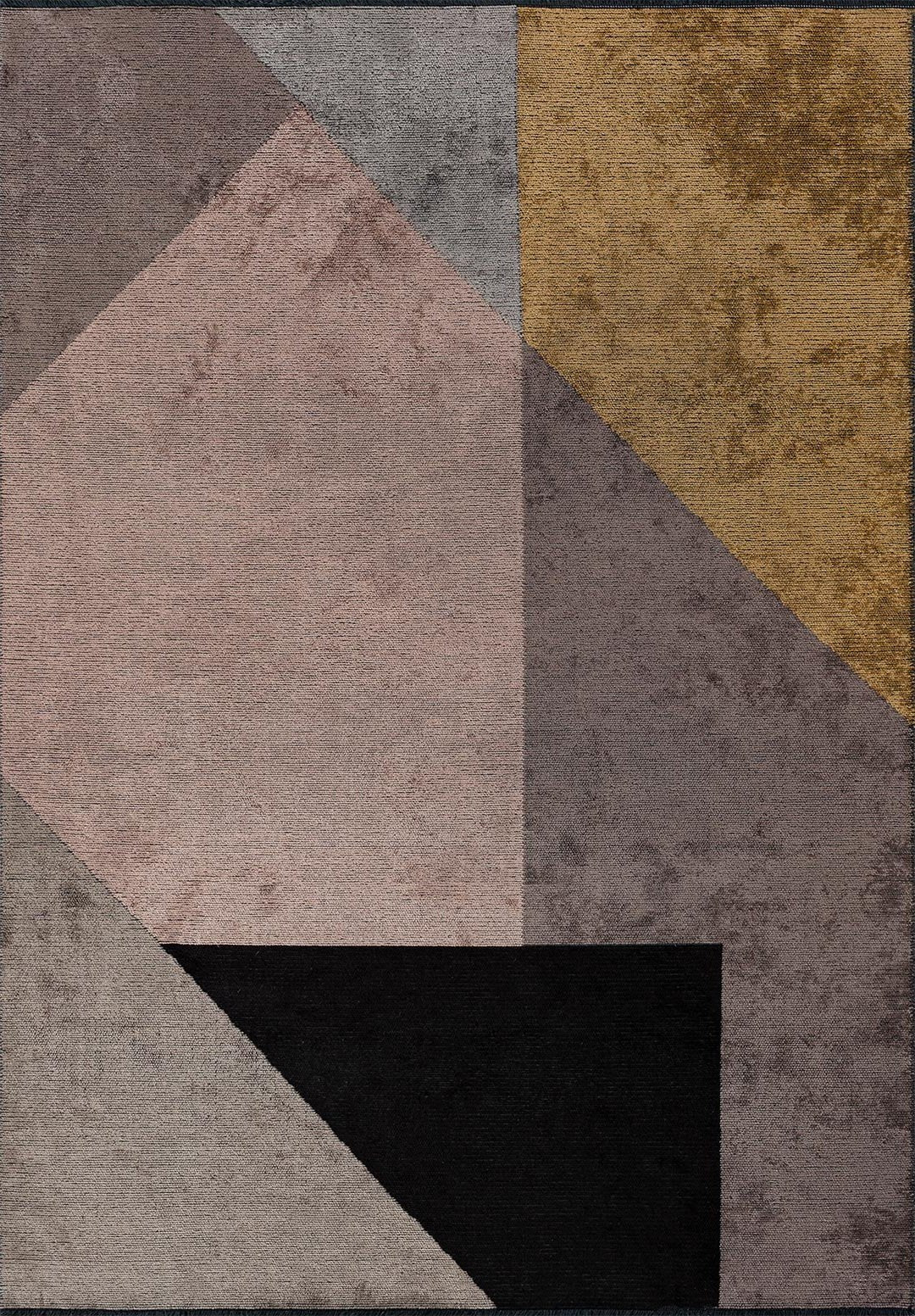 Chicago Dark Grey - Gold Rug