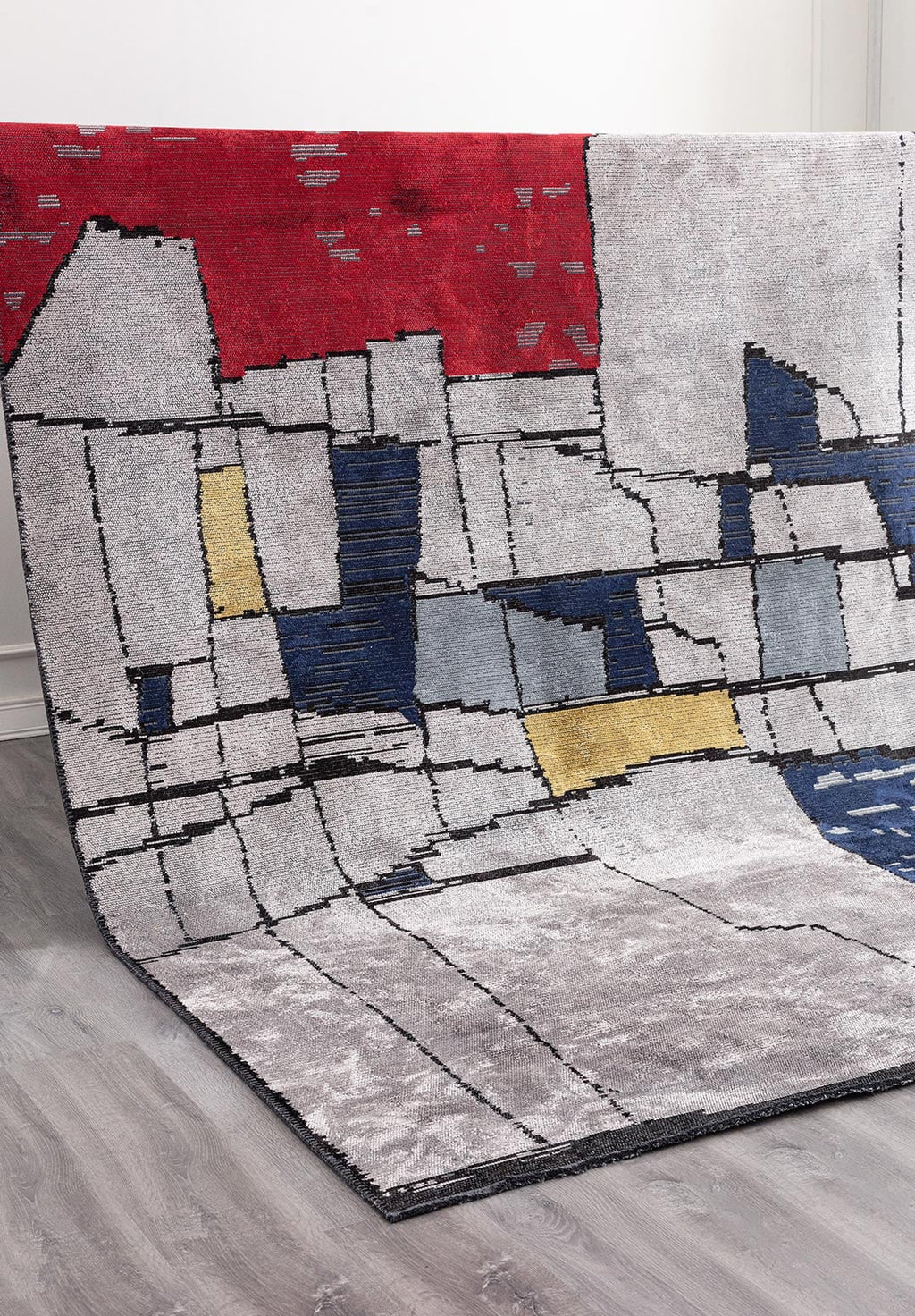 Bristol Red - Light Grey Rug