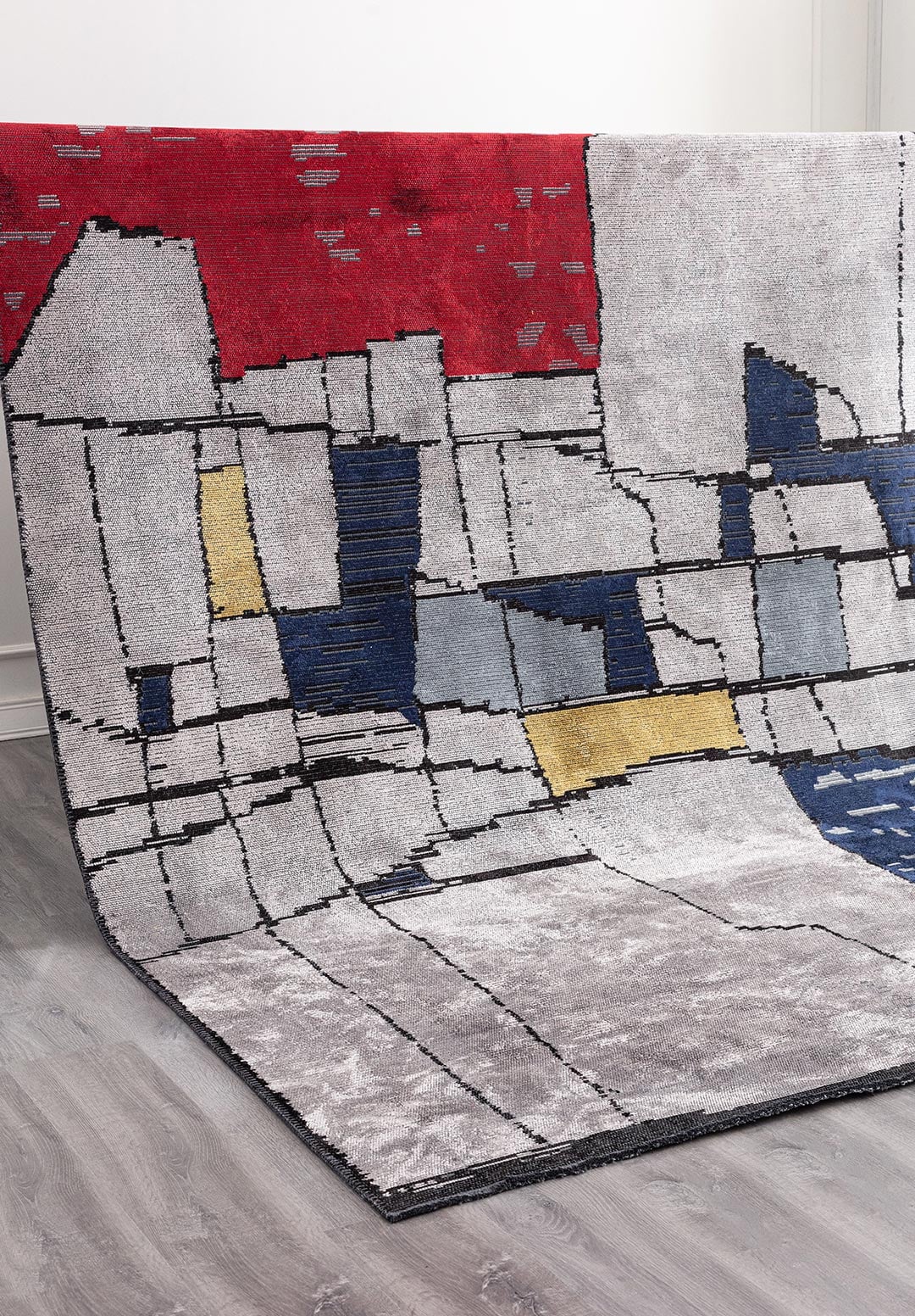 Bristol Red - Light Grey Rug