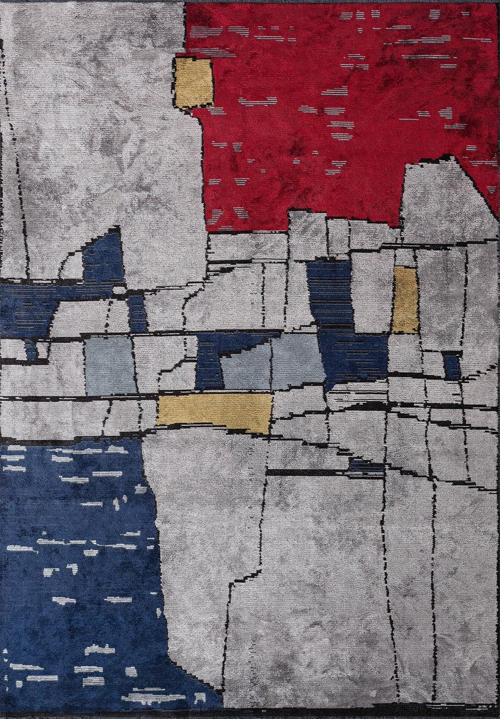 Bristol Red - Light Grey Rug