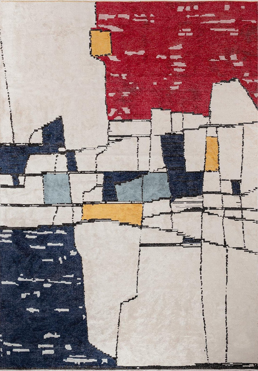Bristol Red - Ecru Rug