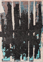 Capri Black - Petrol Rug