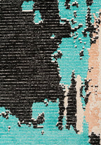 Capri Black - Petrol Rug