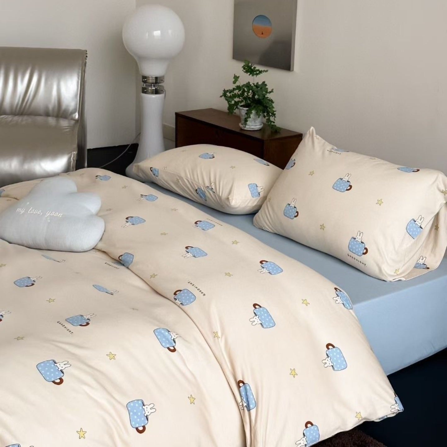 Squirrel & Acorn Dots Bedding Set