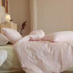 Pink Checker Bow Bedding Set