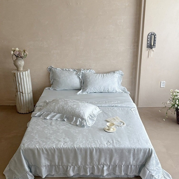 Flower Shower Summer Quilted Blanket