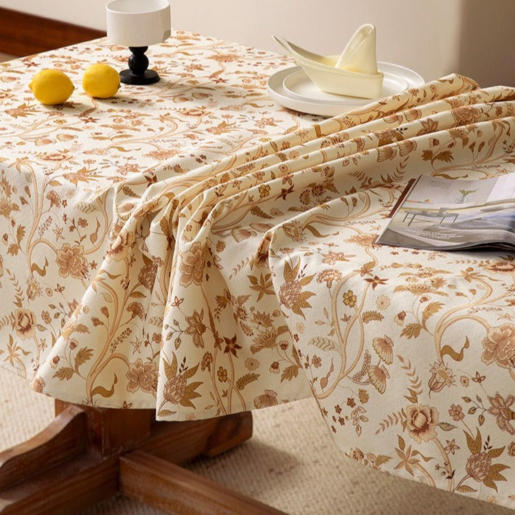Vintage Floral Vine Tablecloth