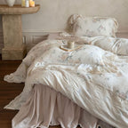 Perpetua Rosy Lace Bedding Set