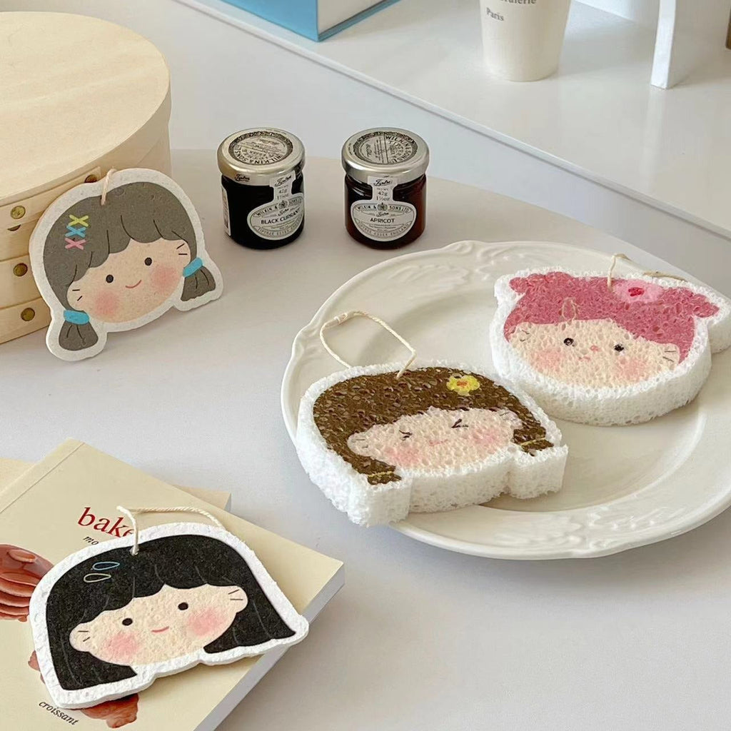 Cutie Girl Dish Sponge Set
