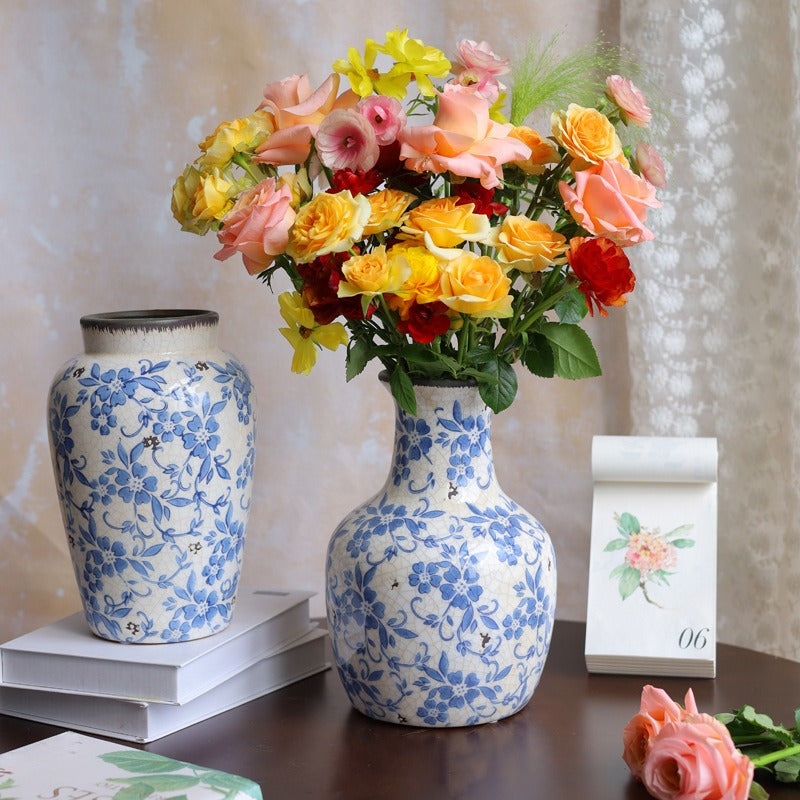 Blue Countryside Ceramic Vase