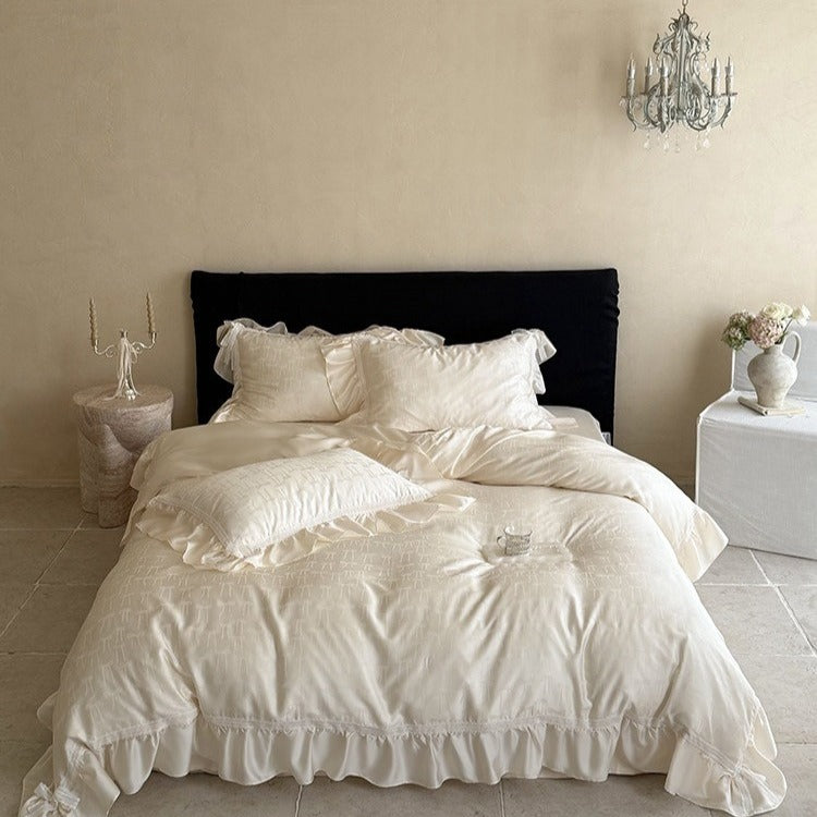 Vivian Bow Jacquard Bedding Set