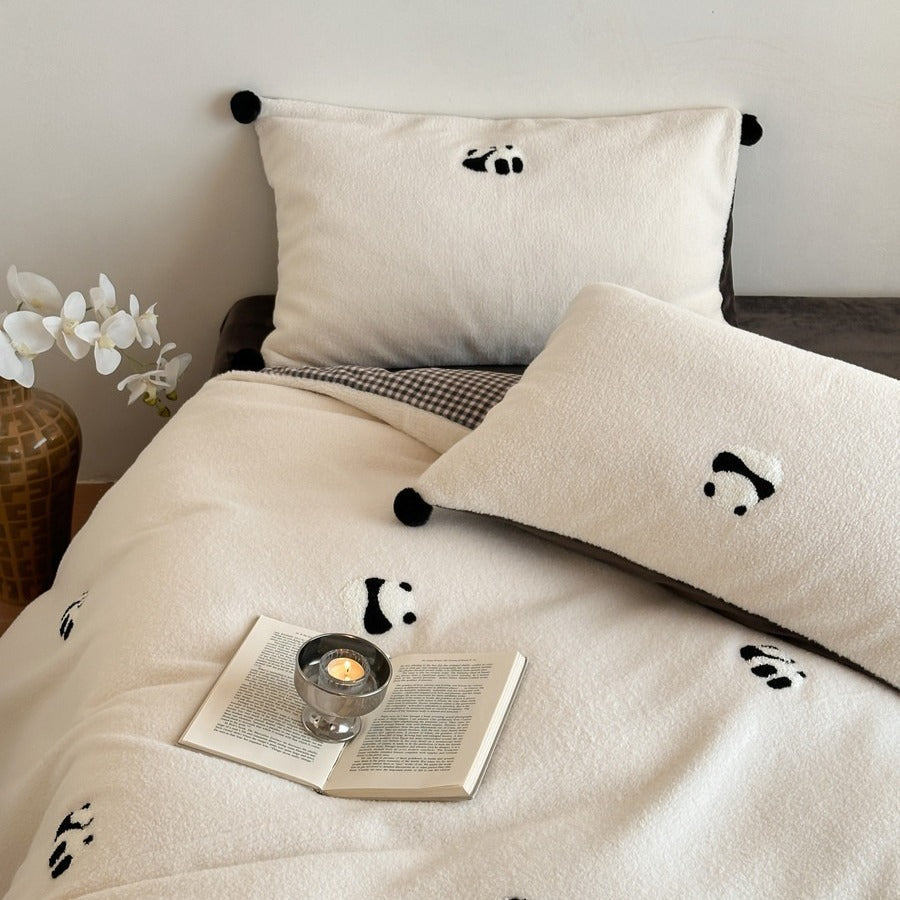 Ribbon Letter Fluffy Bedding Set