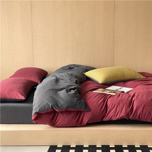 Knit Stripe Bedding Set