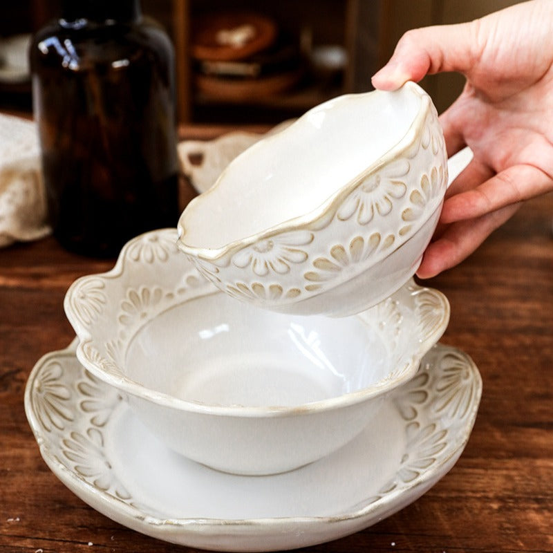 Garland Embossed Ceramic Dinnerware