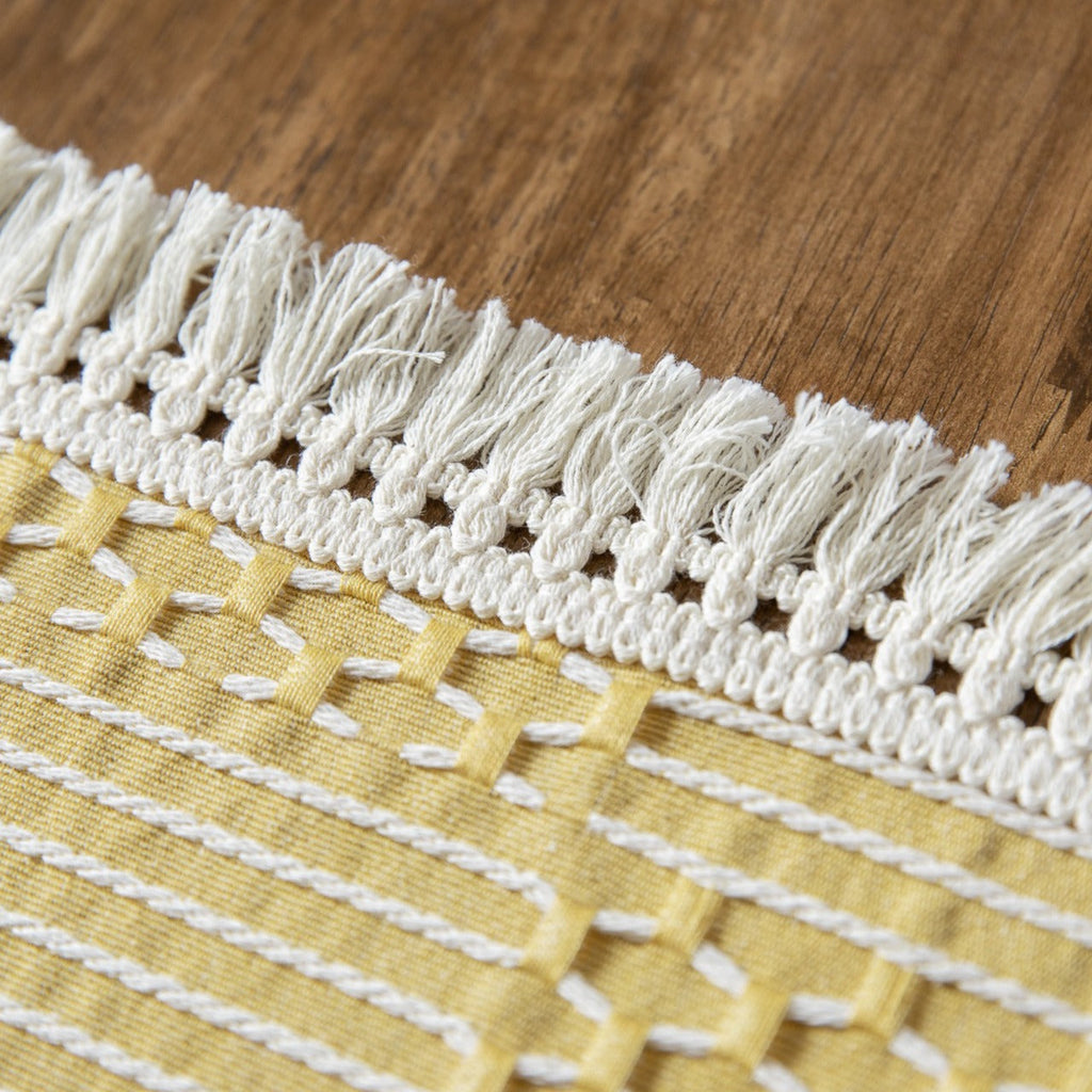 Vintage Geo Weave Tablecloth