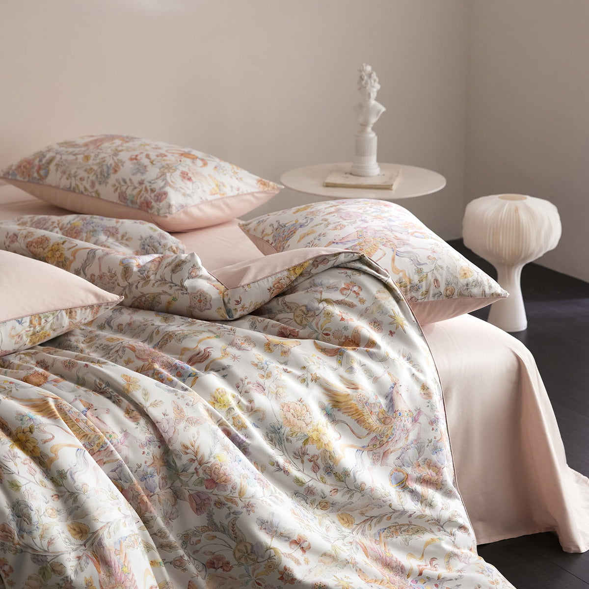 Celestine Unicorn Botanical Egyptian Cotton Bedding Set