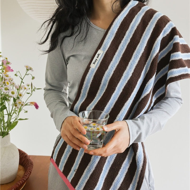 Retro Cafe Stripe Towel