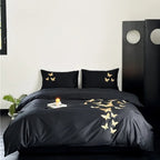 Papillon Butterfly Embroidered Egyptian Cotton Bedding Set