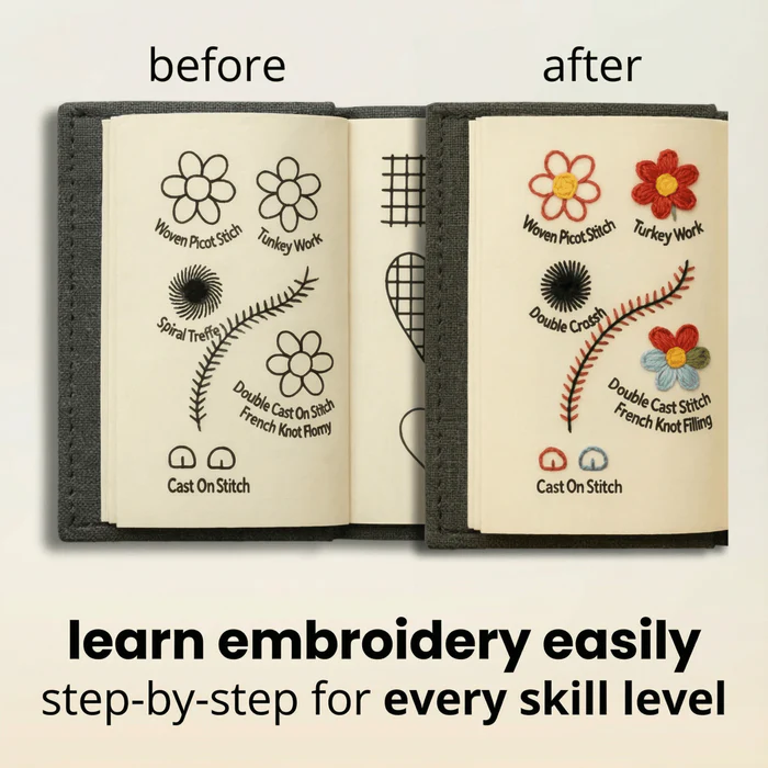 🧵DIY Embroidery Stitch Book