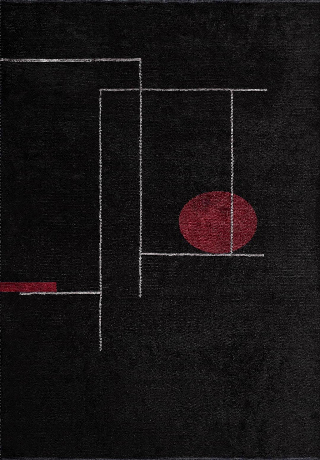 Circus Black - Red Rug