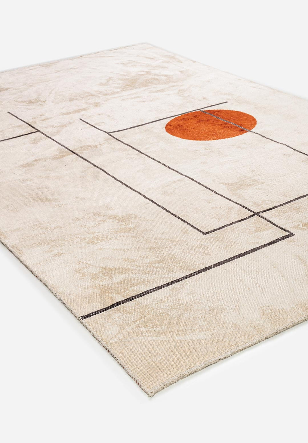 Circus Ecru - Rust Rug