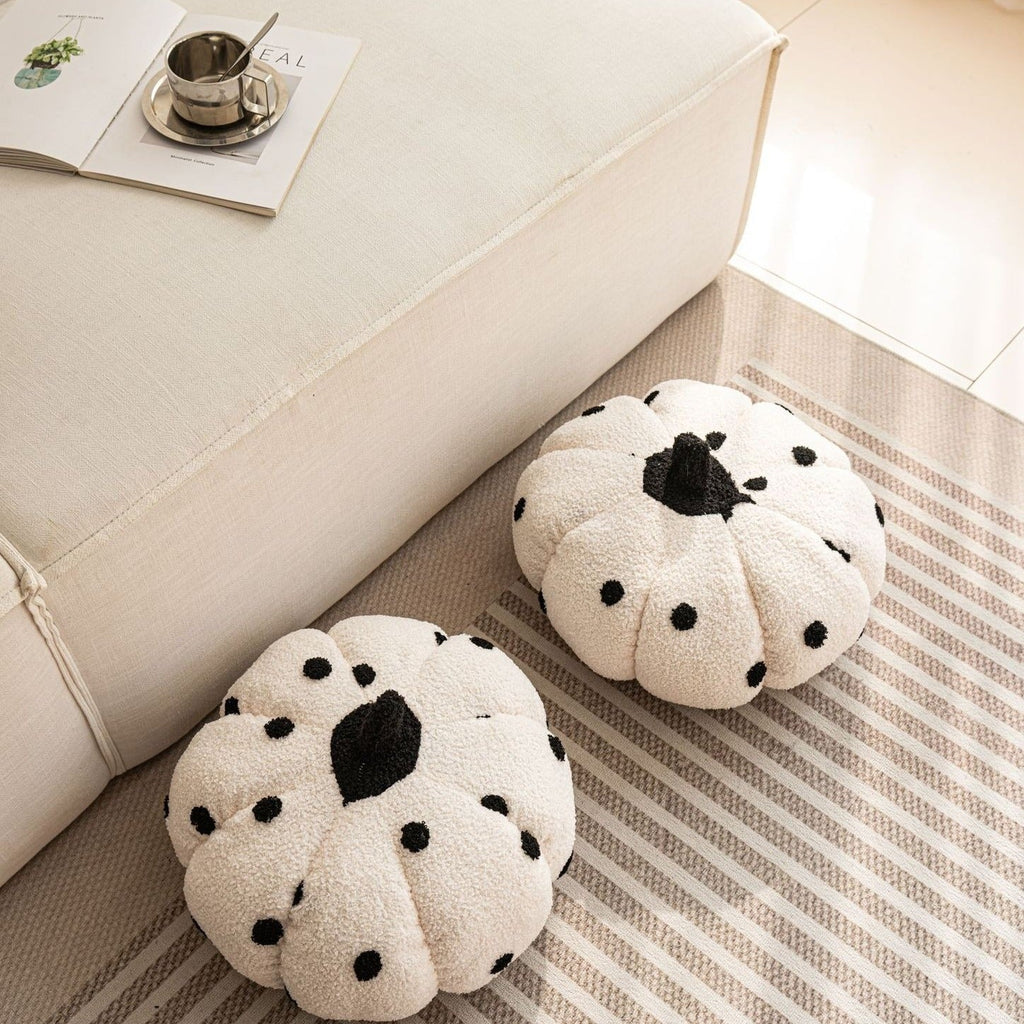Cottage Pumpkin Dot Pillow