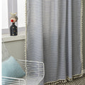 Beach Villa Striped Curtain