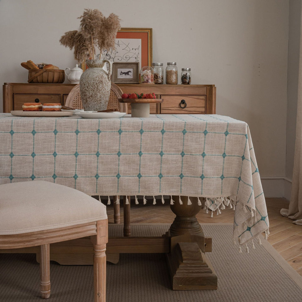 Farmhouse Lattice Tablecloth