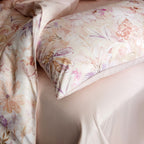 Lysora Blush Meadow Floral Egyptian Cotton Bedding Set