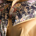 Cyria Midnight Garden Floral Egyptian Cotton Bedding Set