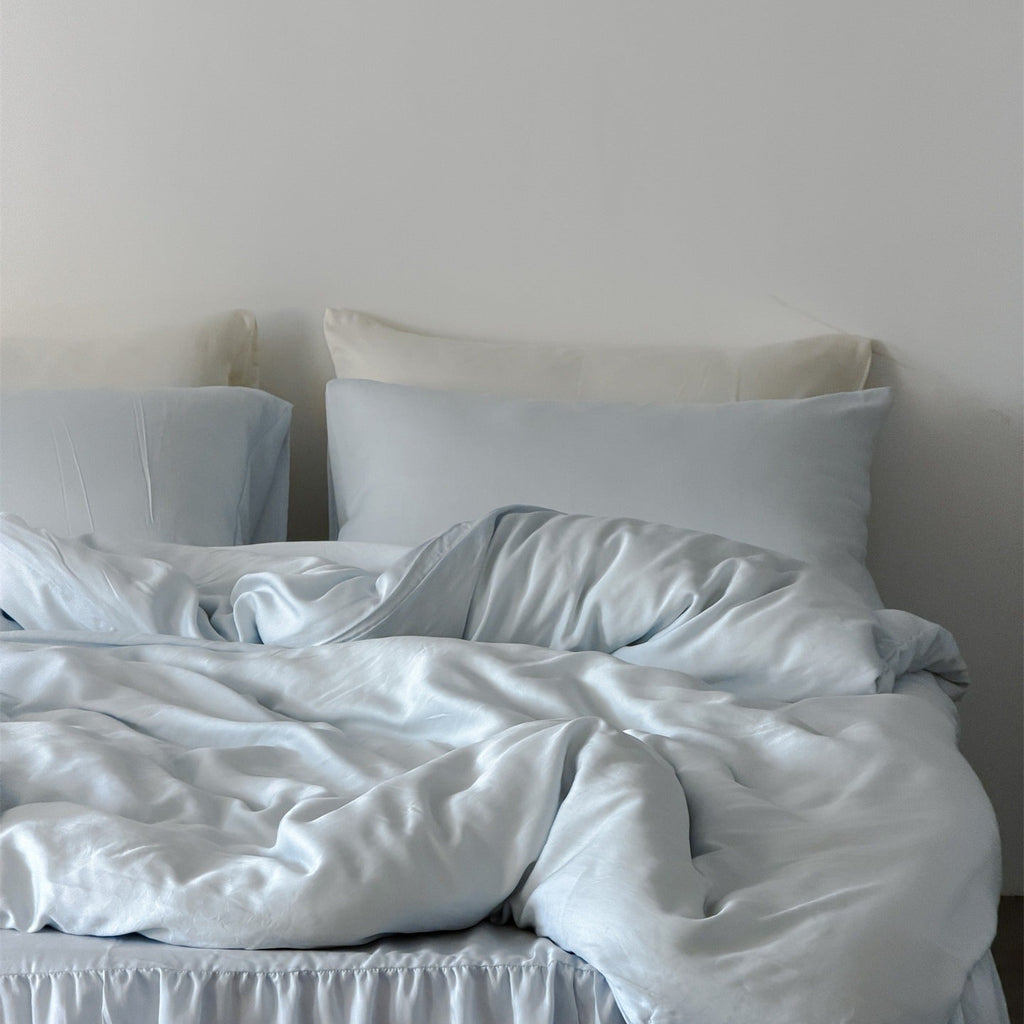 Ruffle Skirt Silky Bedding Set