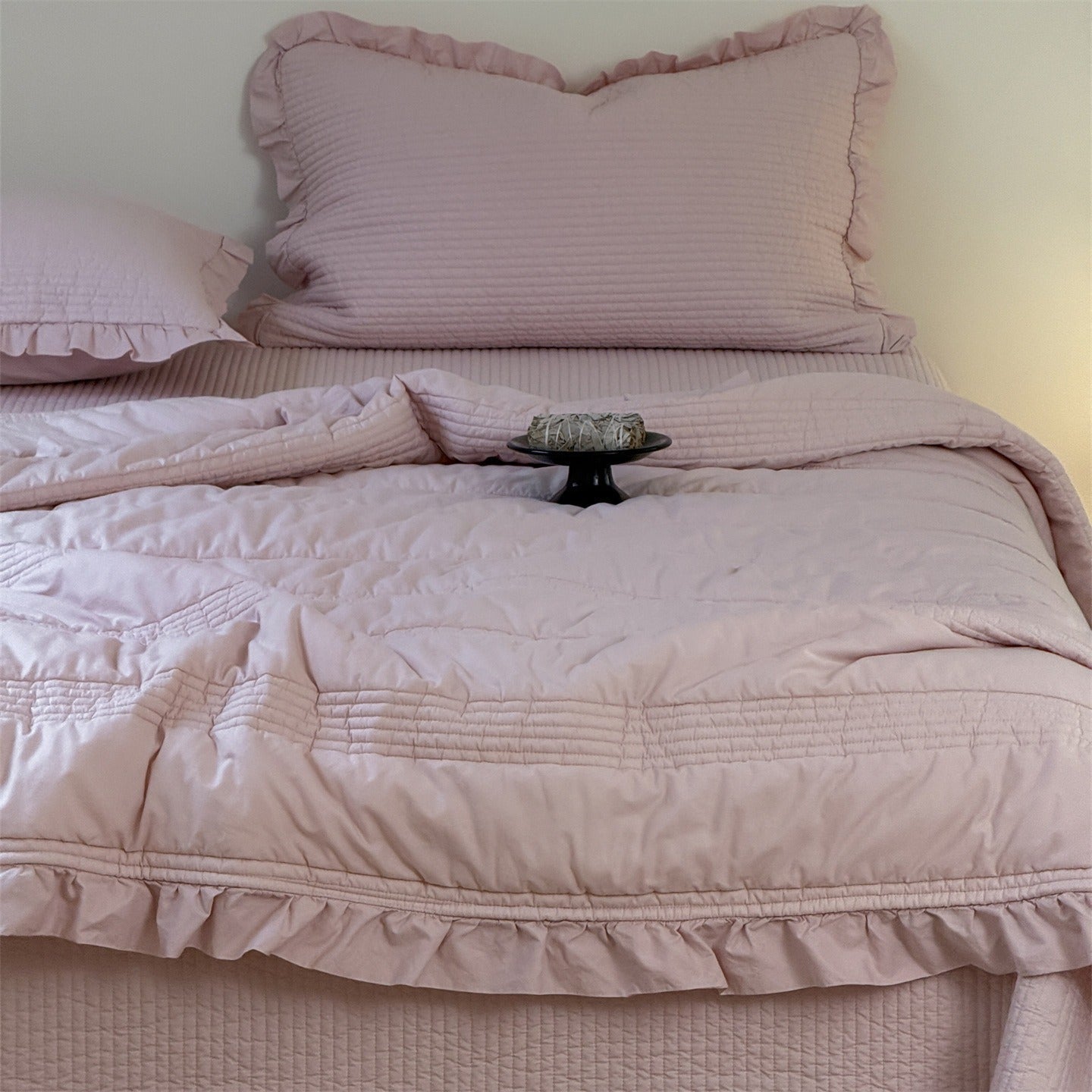 Soft Cream Summer Quilted Blanket