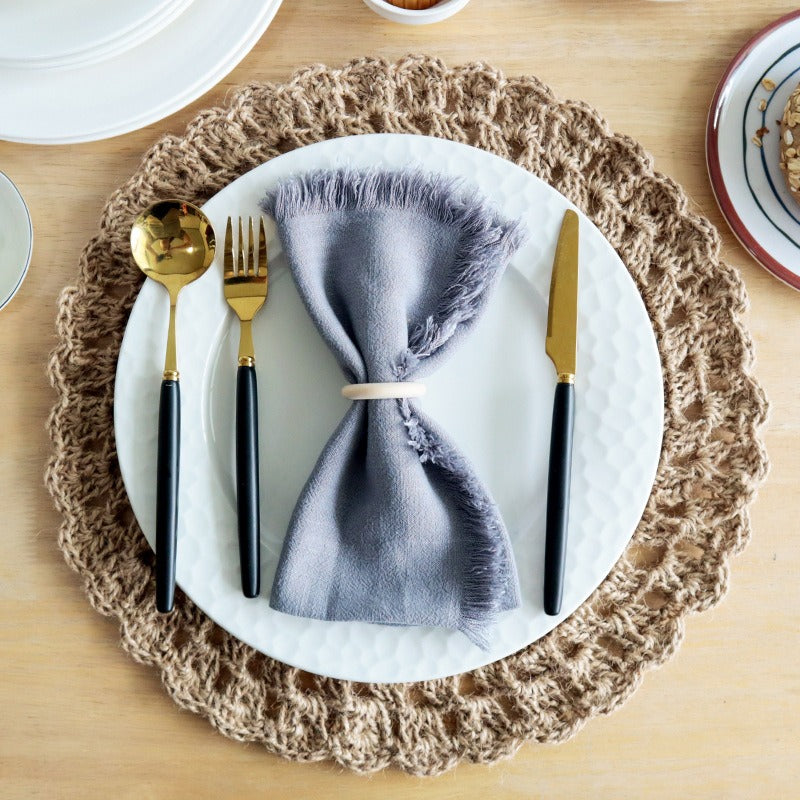 Tassel Cotton & Linen Napkin Set