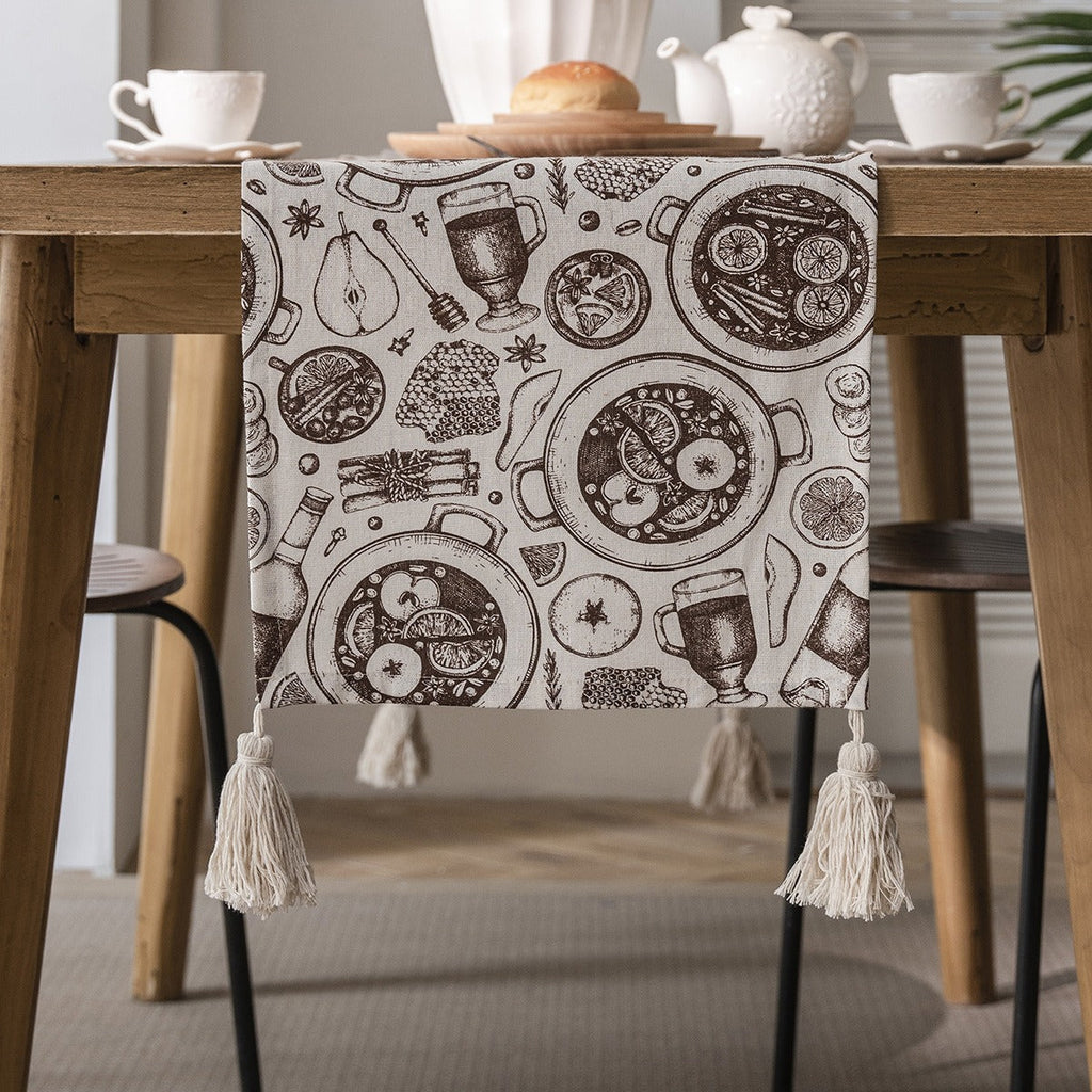 Vintage Medallion Tassel Runner